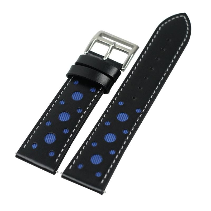 22mm For huawei watch GT2e / GT / GT2 46mm Hollow Leather Strap (Blue)