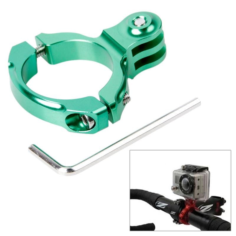 TMC HR87 Bike Aluminum Handle Bar Standard Mount for GoPro HERO6 /5 /5 Session /4 Session /4 /3+ /3 /2 /1, Xiaoyi and Other Action Cameras, Internal Diameter: 31.8mm (Green)