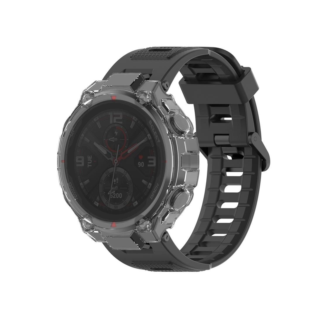 For Huami Amazfit T-Rex A1918 Tyrannosaurus TPU Watch Case (Transparent Purple)