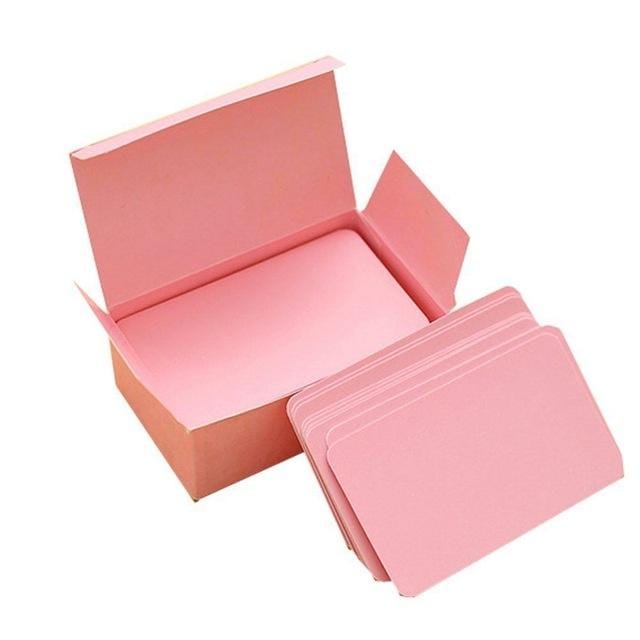5 PCS Memory Cards Blank DIY Graffiti Word Cards Small Memo Pad Blocks Memorandum Note Word Cards (Pink)