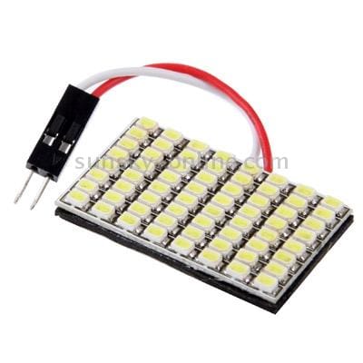 Super Bright White 64 LED Car Interior Lamp, DC 12V