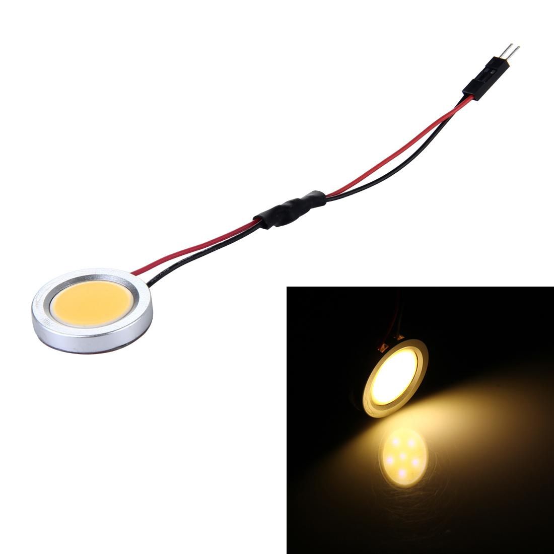 5W 350 LM 6000K COB LED Light Car Internal Roof Light, DC 12V (Warm White)