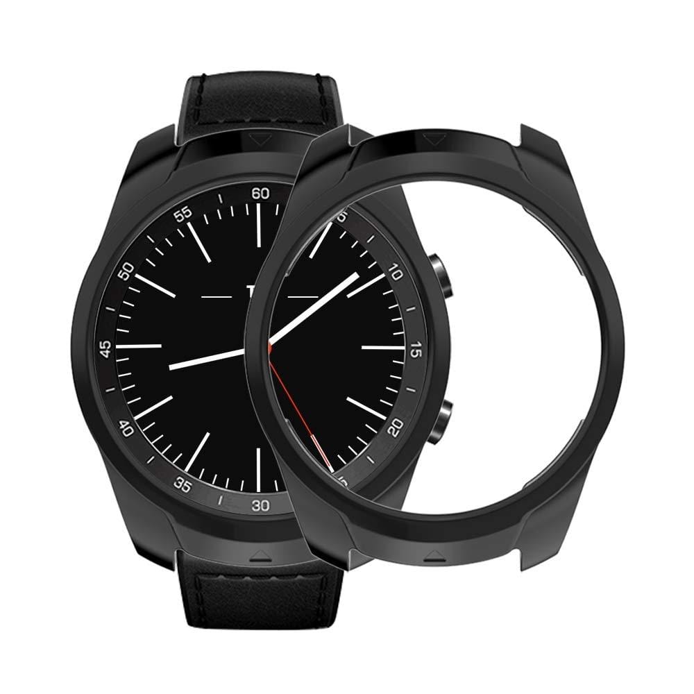 For Ticwatch Pro Galvanized TPU Half-package Watch Case (Rose gold)
