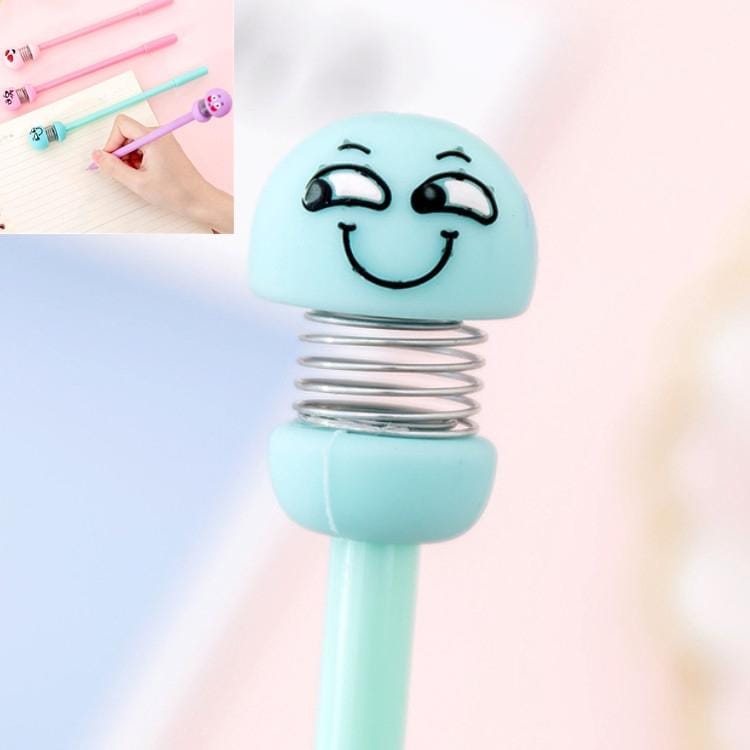 20 PCS Creative Expression Spring Doll Gel Pen Cartoon Bounce Doll Water Pen, Specification:Nib 0.38mm (Sinister Smile)