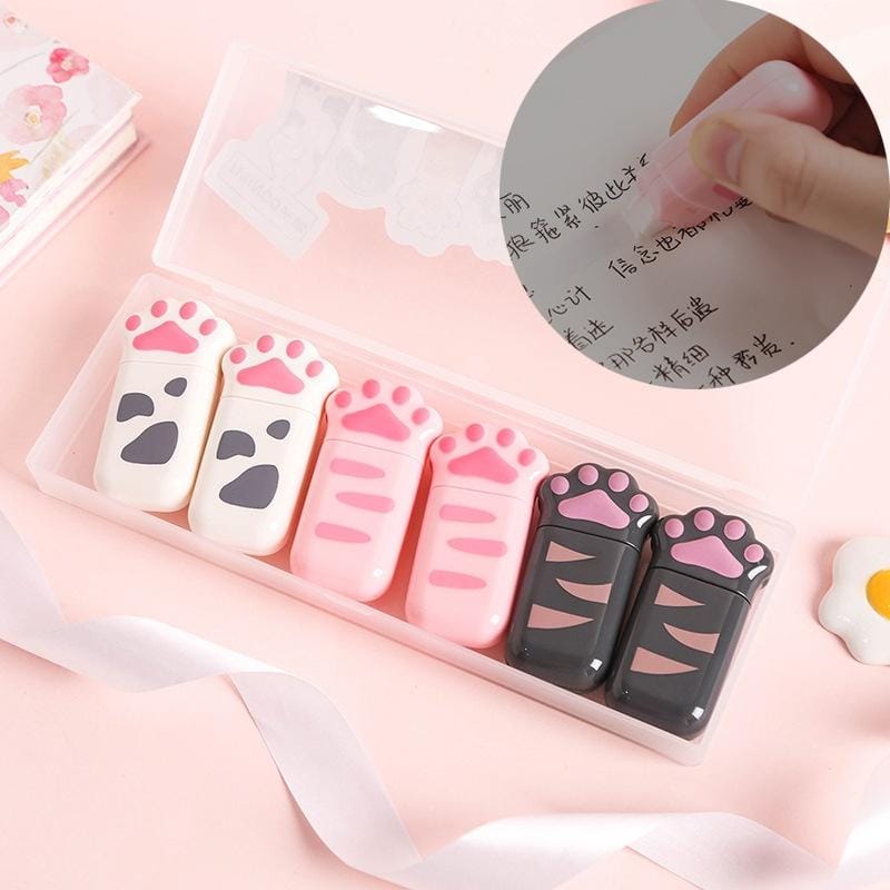 6 PCS Cute Cat Claw Correction Tape Set Creative Mini Correction Tape Student Stationery (Cat Claw Correction Tape-6 Boxes B694K)