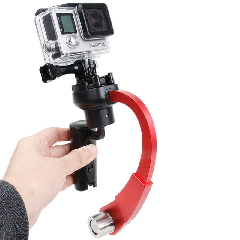 HR255 Special Stabilizer Bow Type Balancer Selfie Stick Monopod Mini Tripod for GoPro HERO4 /3+ /3 (Red)