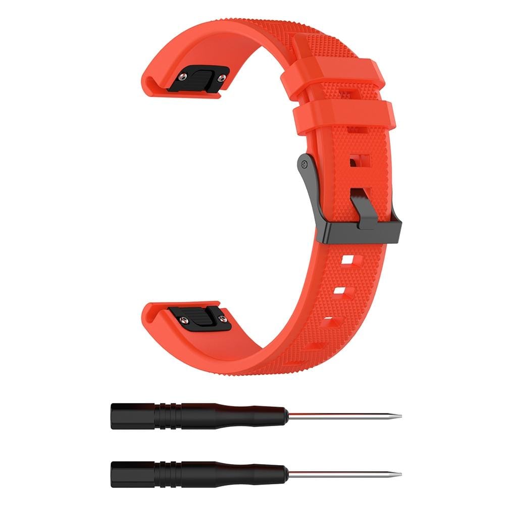 For Garmin Fenix5  Silicone Replacement Wrist Strap Watchband (Orange)