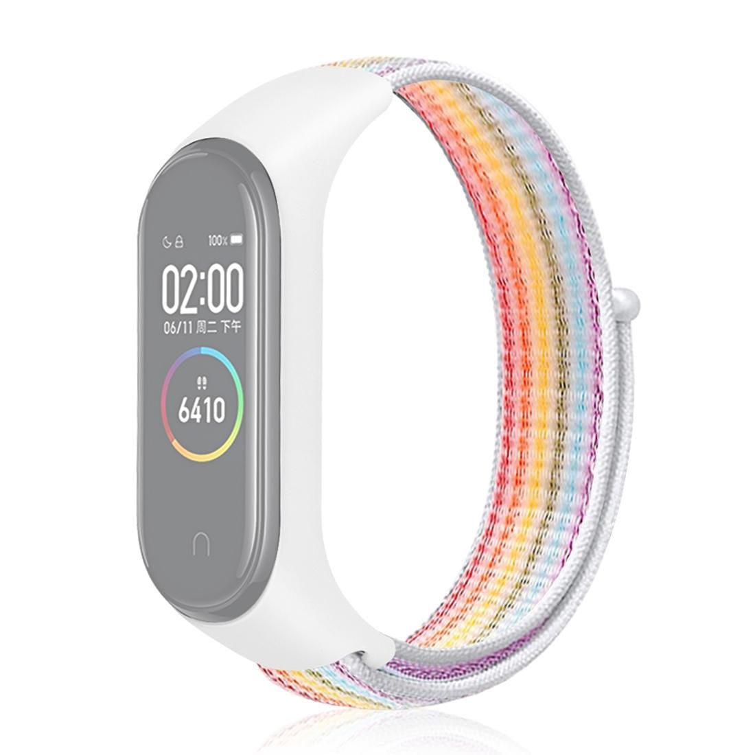 Smart Watch Nylon Woven Wrist Strap Watchband for Xiaomi Mi Band 3 / 4 (Colour)