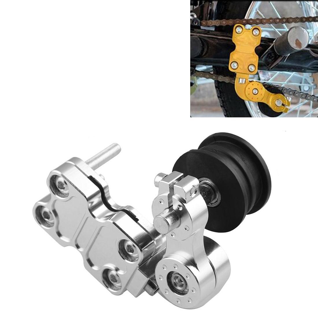 HC154 Motorcycle Modified Accessories Universal Aluminum Alloy Chain Adjuster (Silver)