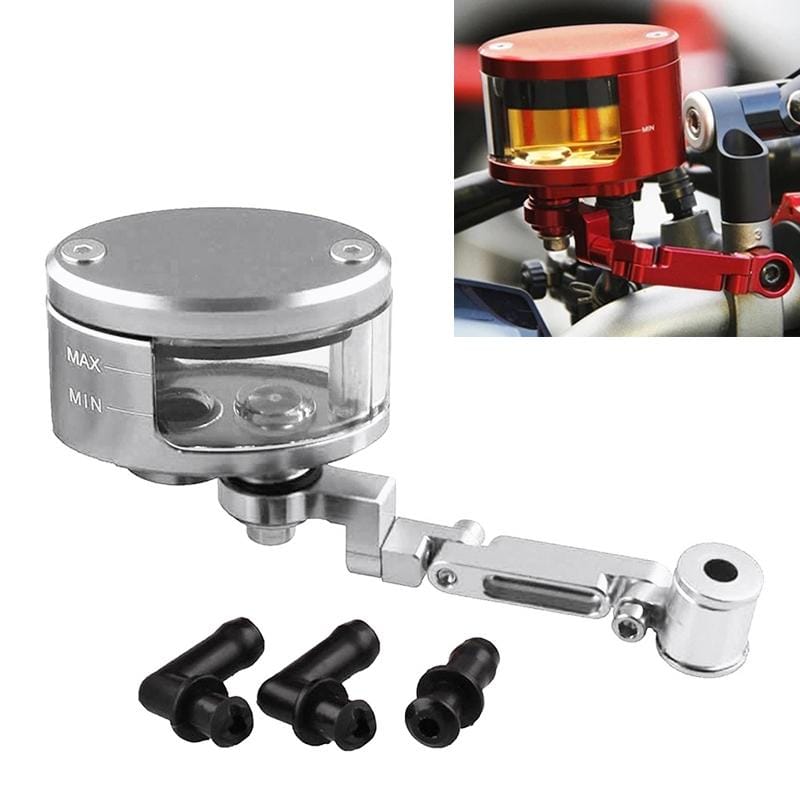Motorcycle Modification Parts Front Brake Fluid Oil Universal Brake Oil Cup for Kawasaki / Suzuki (Silver)