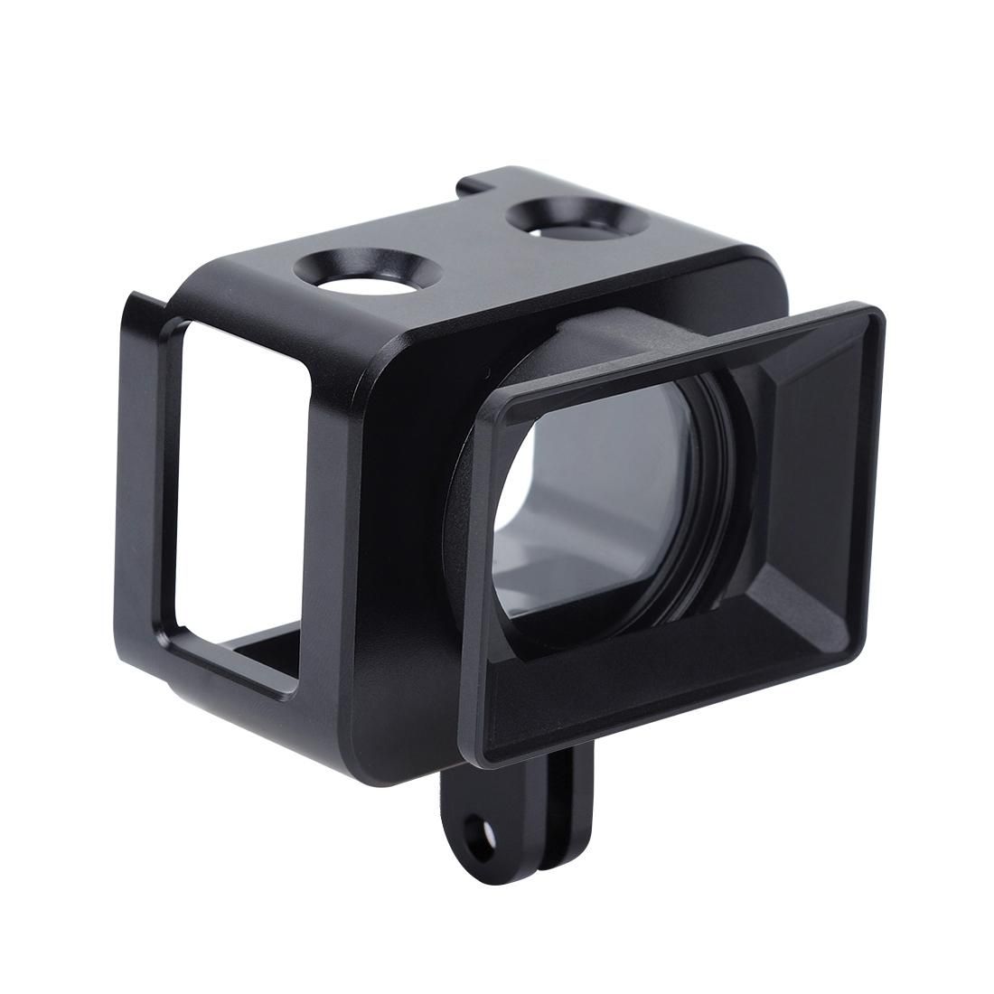 PULUZ Aluminum Alloy Protective Cage + 37mm UV Filter Lens + Lens Sunshade with Screws and Screwdrivers for Sony RX0 / RX0 II (Black)