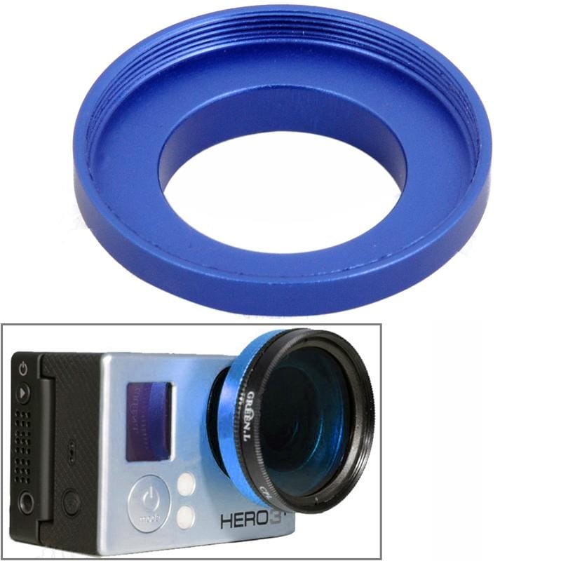 37mm Aluminum Alloy UV Lens Filter Ring Adapter for GoPro HERO 4 / 3+ / 3, ST-122 (Black)