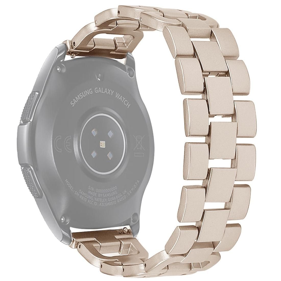 For Galaxy Watch Active 2 Metal Diamond-studded D-chain Watch Strap Watchband, Size:22mm (Gold)