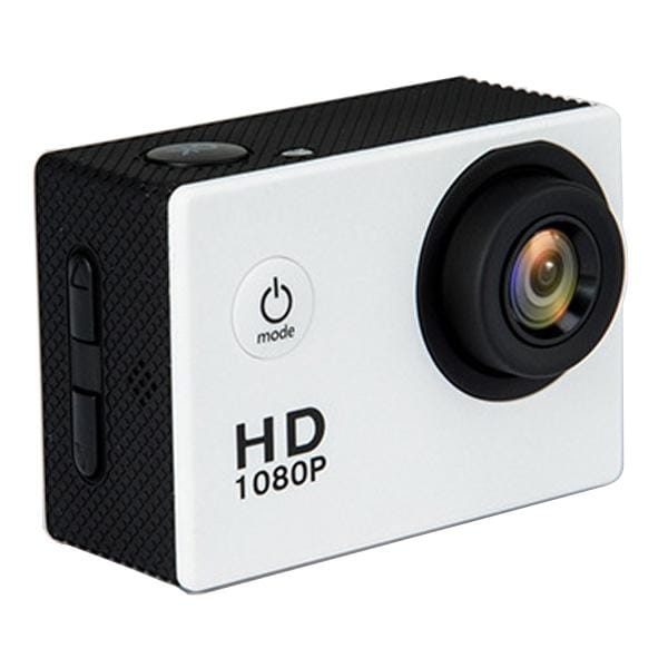 HAMTOD HF40 Sport Camera with 30m Waterproof Case, Generalplus 6624, 2.0 inch LCD Screen (White)