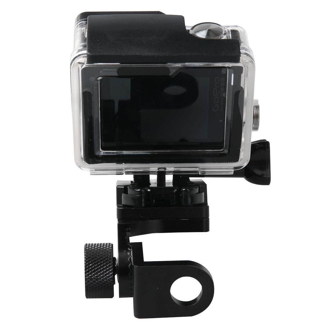 Motorcycle Rearview Mirror CNC Aluminum Alloy Stent Fixed Bracket Holder for GoPro  NEW HERO /HERO6  / 5 /5 Session /4 /3+ /3 /2 /1, Xiaomi Xiaoyi, SJCAM Camera (Blue)