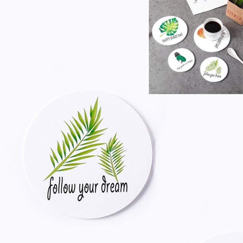 25 PCS Round Cartoon Non-slip Anti-scalding Coaster Creative Insulation Mat Cute Placemat, Size:L (Fengying Ye)