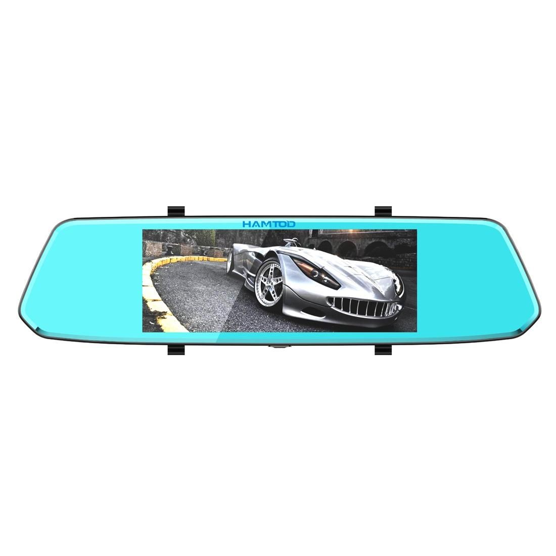 HAMTOD HG71 6.86 inch 170 Degrees Wide Angle HD Dual Mirror Dash Video Car DVR