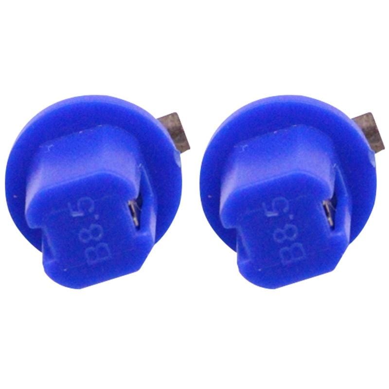 2 PCS B8.5 Blue Light 0.2W 12LM 1 LED SMD 5050 LED Instrument Light Bulb Dashboard Light for Vehicles, DC 12V (White)