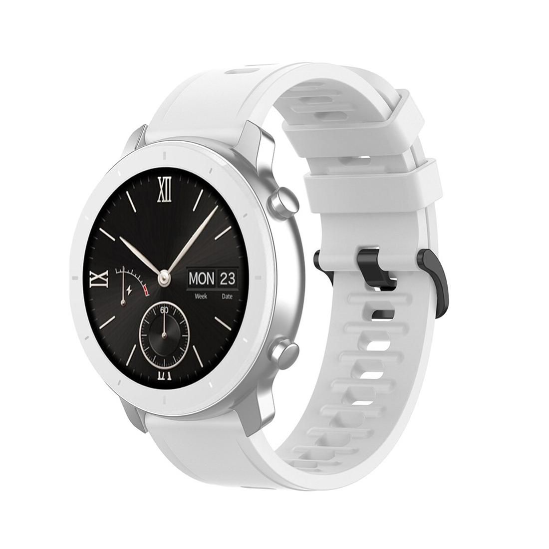 For Amazfit GTR Silicone Smart Watch Replacement Strap Wristband, Size:22mm (White)