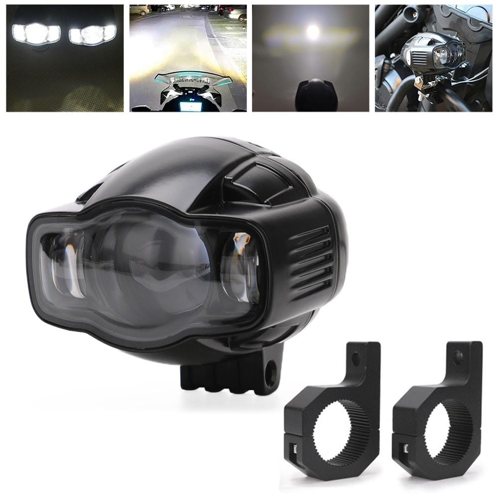 Speedpark Motorcycle Fog Light 22-40mm USB LED Motorcycle Spotlight with Bracket for Yamaha / Kawasaki / BMW / Honda