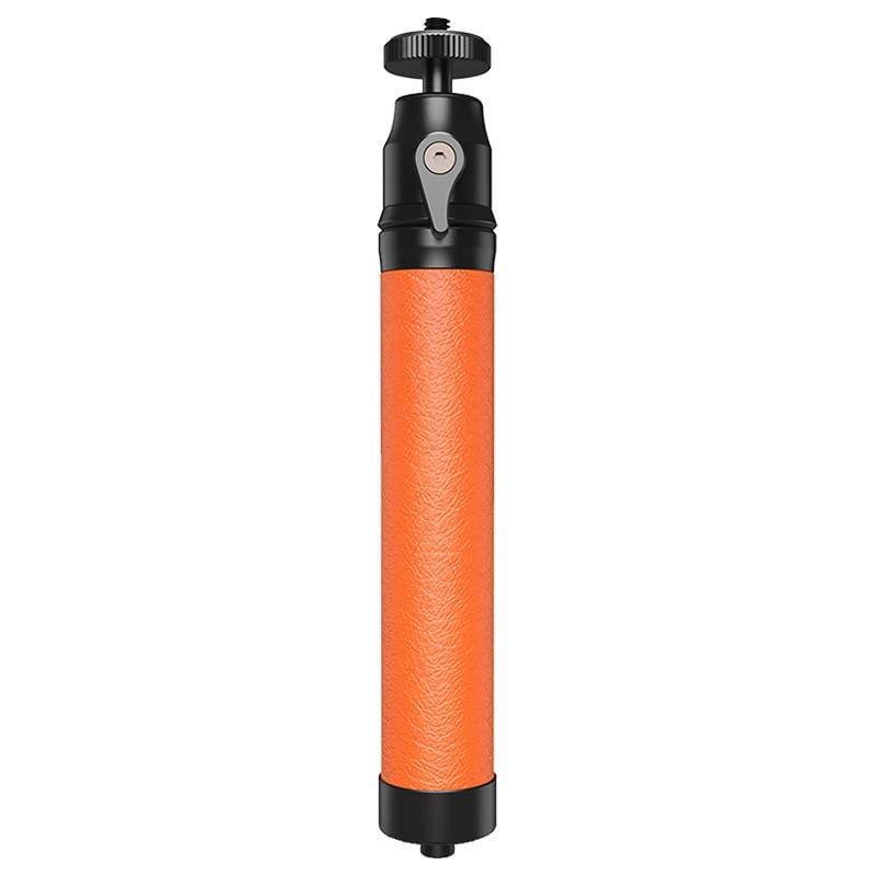 Original Xiaomi Youpin SEABIRD Retractable Leather Handle Aviation Aluminum Alloy 4K Sports Camera Selfie Stick with Rubber Hand Strap (Orange)