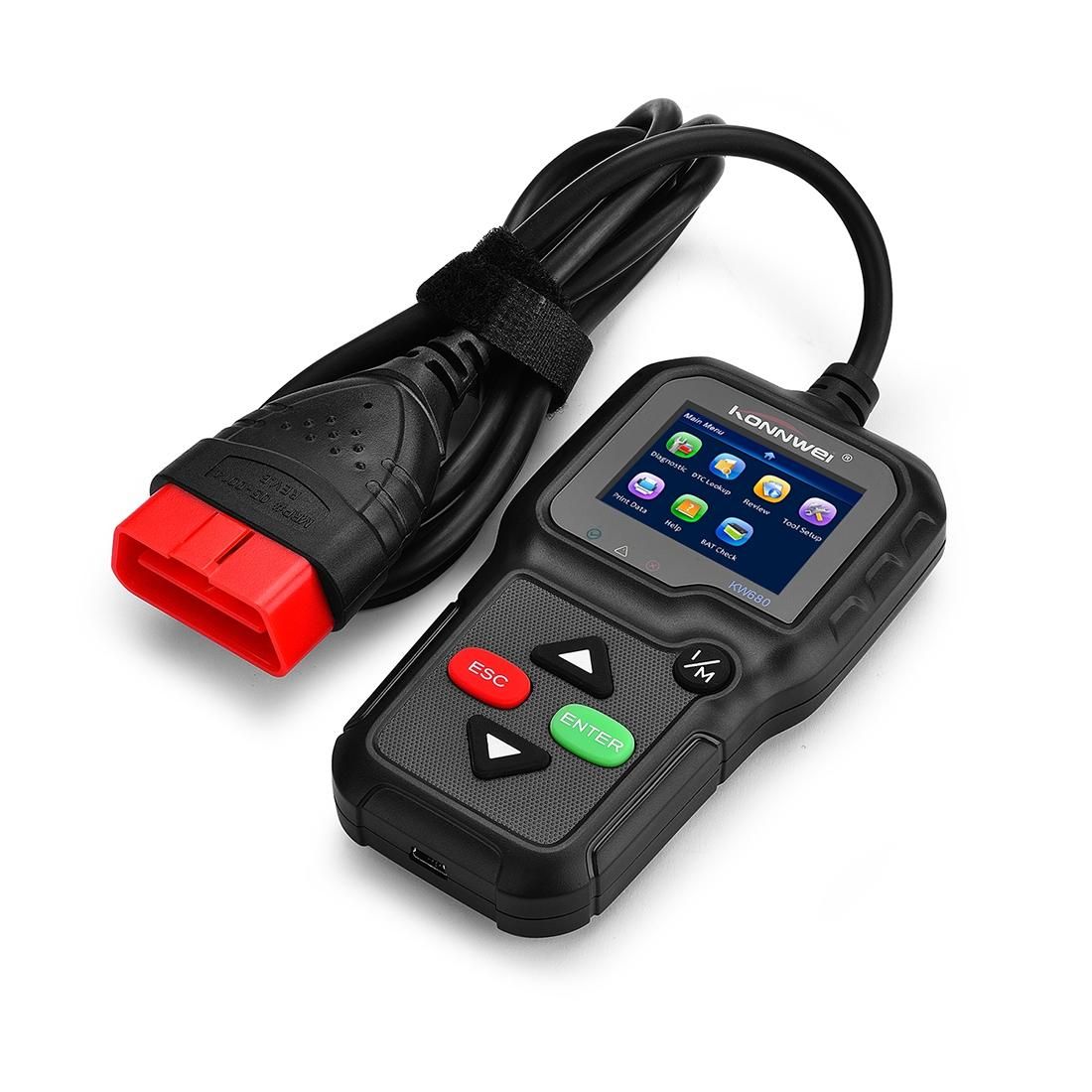 KW680 Mini OBDII Car Auto Diagnostic Scan Tools  Auto Scan Adapter Scan Tool (Black)