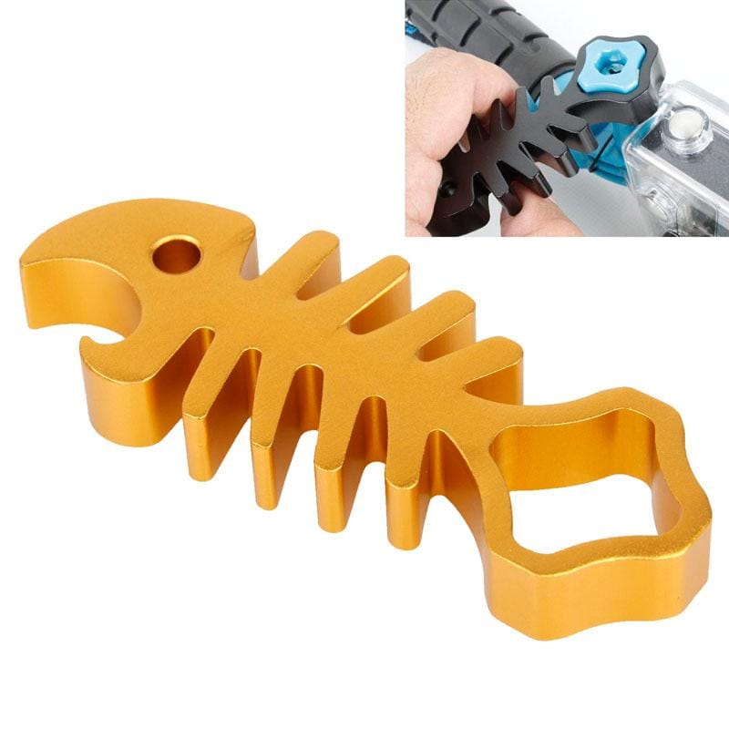 TMC Fishbone Style Aluminium Tighten Wrench Nut Spanner Thumb Screw Tool for GoPro  NEW HERO /HERO6   /5 /5 Session /4 Session /4 /3+ /3 /2 /1 (Gold)