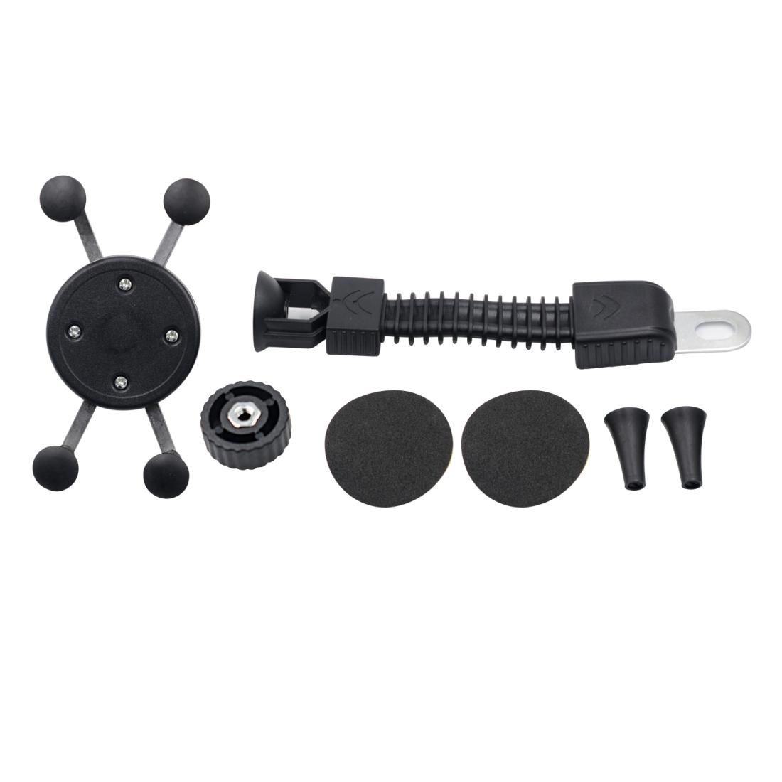 CS-1073B1 Motorcycle Mobile Phone Holder Bracket, Mirror Holder Version (Black)