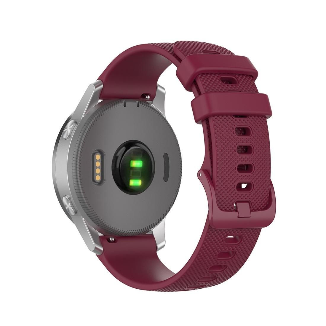 For Garmin Silicone Smart Watch Replacement Strap Wristband, Size:22mm Universal (Wine Red)