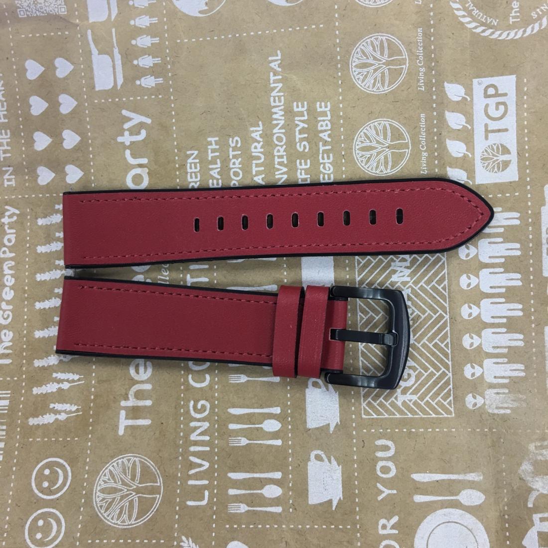 For Samsung Galaxy Watch Active 2 22mm Leather And Silicone Sports Band (Pink)