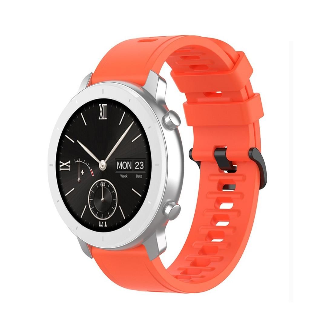 For Amazfit GTR Silicone Smart Watch Replacement Strap Wristband, Size:20mm (Orange Red)