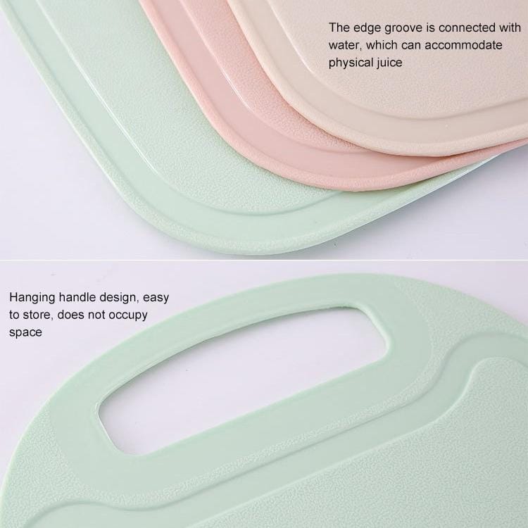 Kitchen Household Cutting Vegetables Complementary Food Rectangular Simple Trumpet Cut Fruit Cutting Board (Pink)