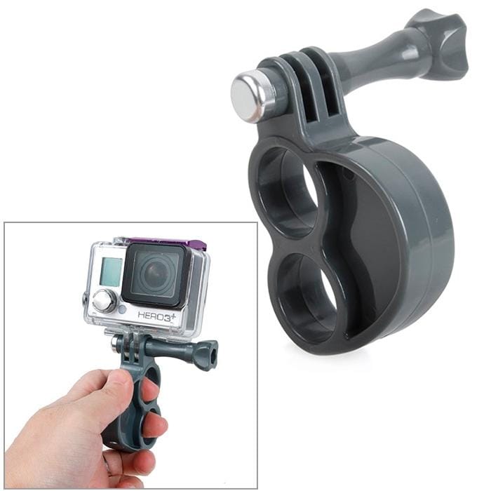 TMC HR273 Gen2  Fingers Grip with Thumb Screw for GoPro  NEW HERO /HERO6   /5 /5 Session /4 Session /4 /3+ /3 /2 /1, Xiaoyi and Other Action Cameras (Grey)