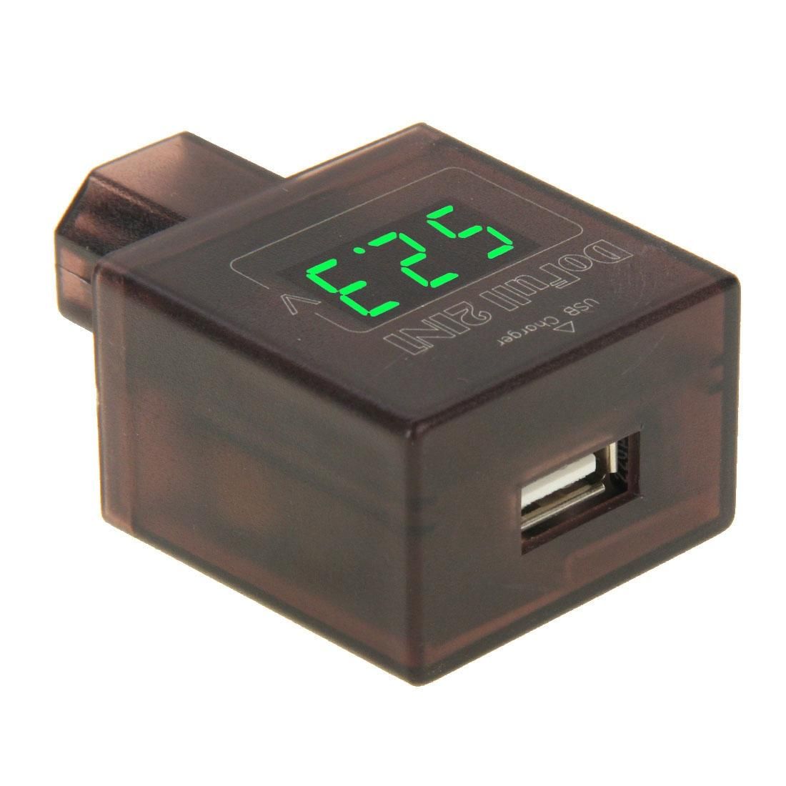 DF-02-PV 2 in 1 DoFULL Blue Display Digital Voltmeter + USB Charger for Electric Bicycle / Mobile Phone (Style1)