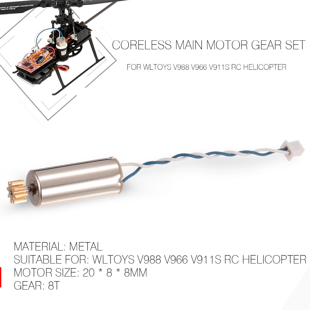 Coreless Main Motor Gear set RC Helicopter Part for WLtoys