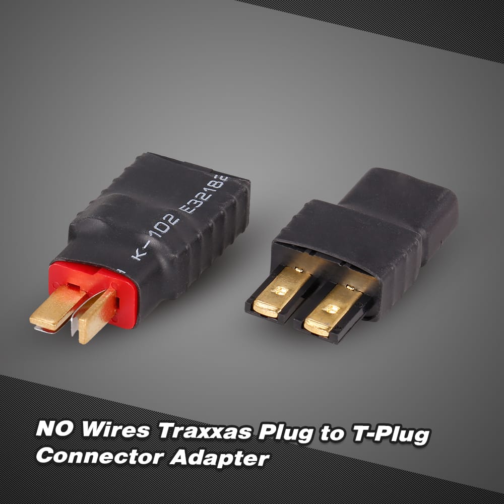NO Wires Traxxas Plug Female to T-Plug Male and Traxxas Male