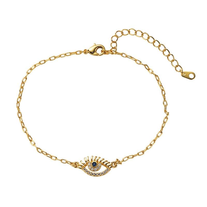 Women Fashion Cross Eye Bracelet Adjustable Rainbow Bracelet, Style:E168 Eye