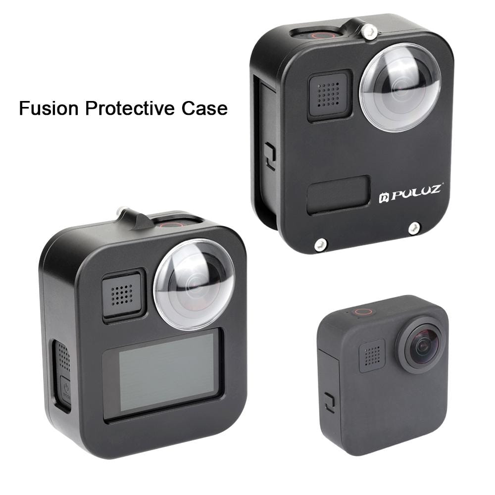 PULUZ Housing Shell CNC Aluminum Alloy Protective Cage for GoPro Max (Black)
