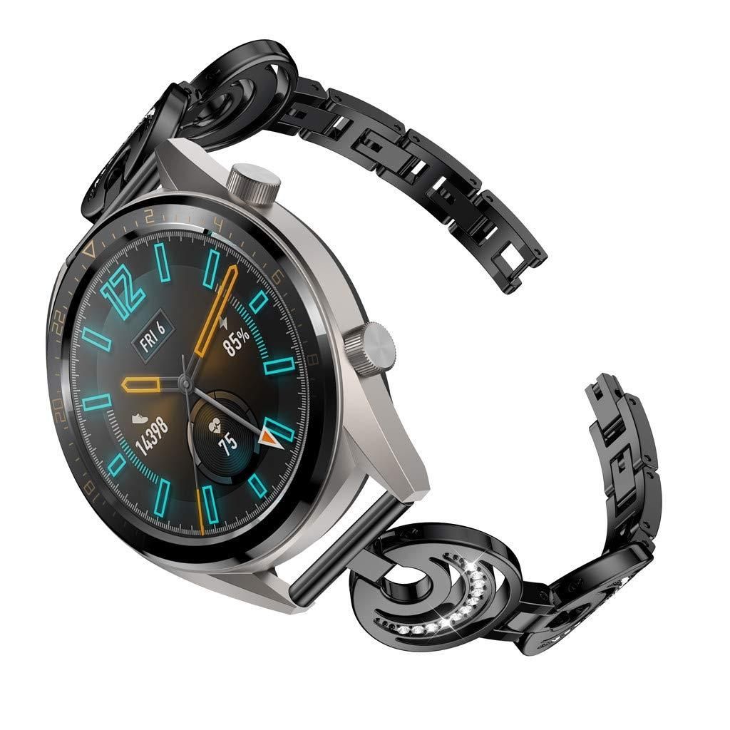22mm For Huawei Watch GT2e GT2 46mm Sun Moon Star Aluminum Alloy Strap (Golden)