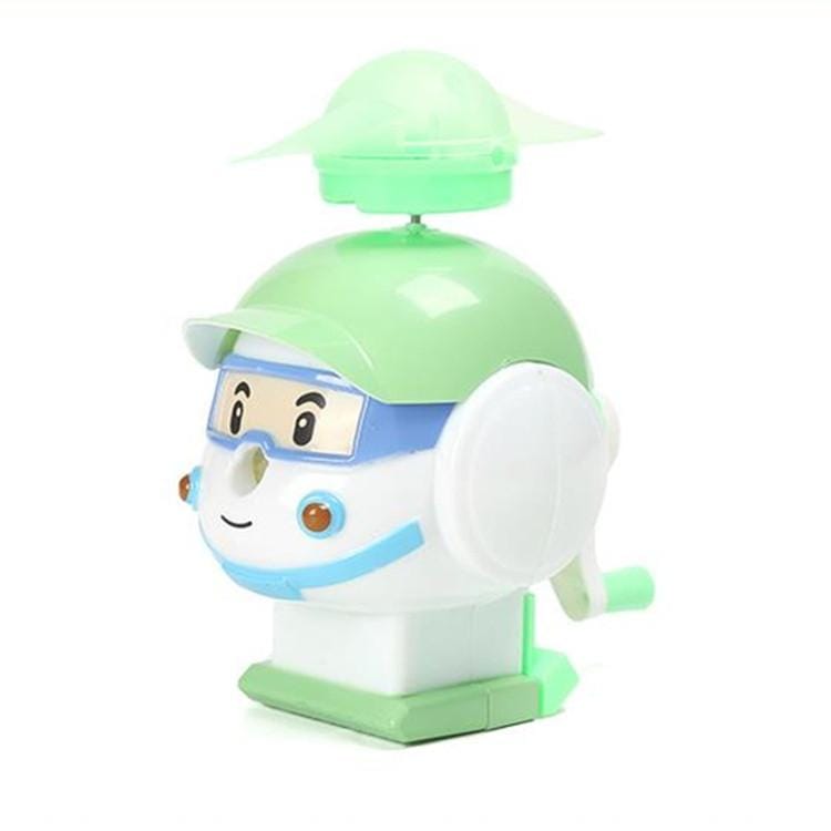 Cute Little Airplane Shape Pencil Sharpener Fan (Green)