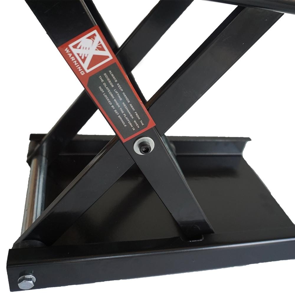 Steel Scissor Lifting Adjustable Platform for Motorcycle, Load-bearing: 1100lbs, Adjustable Range: 3.25-13.25 inch (Blue)