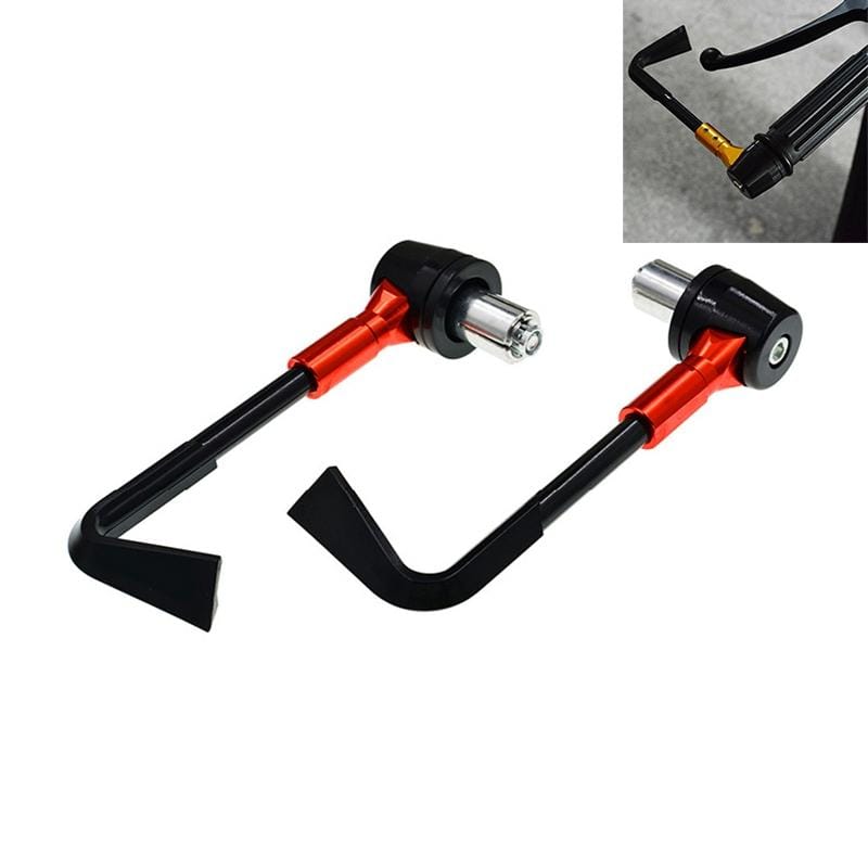 2 PCS Universal 22mm Shockproof Protection Rod CNC Horn Shape Handbrake Motorcycle Modification Accessories (Orange)