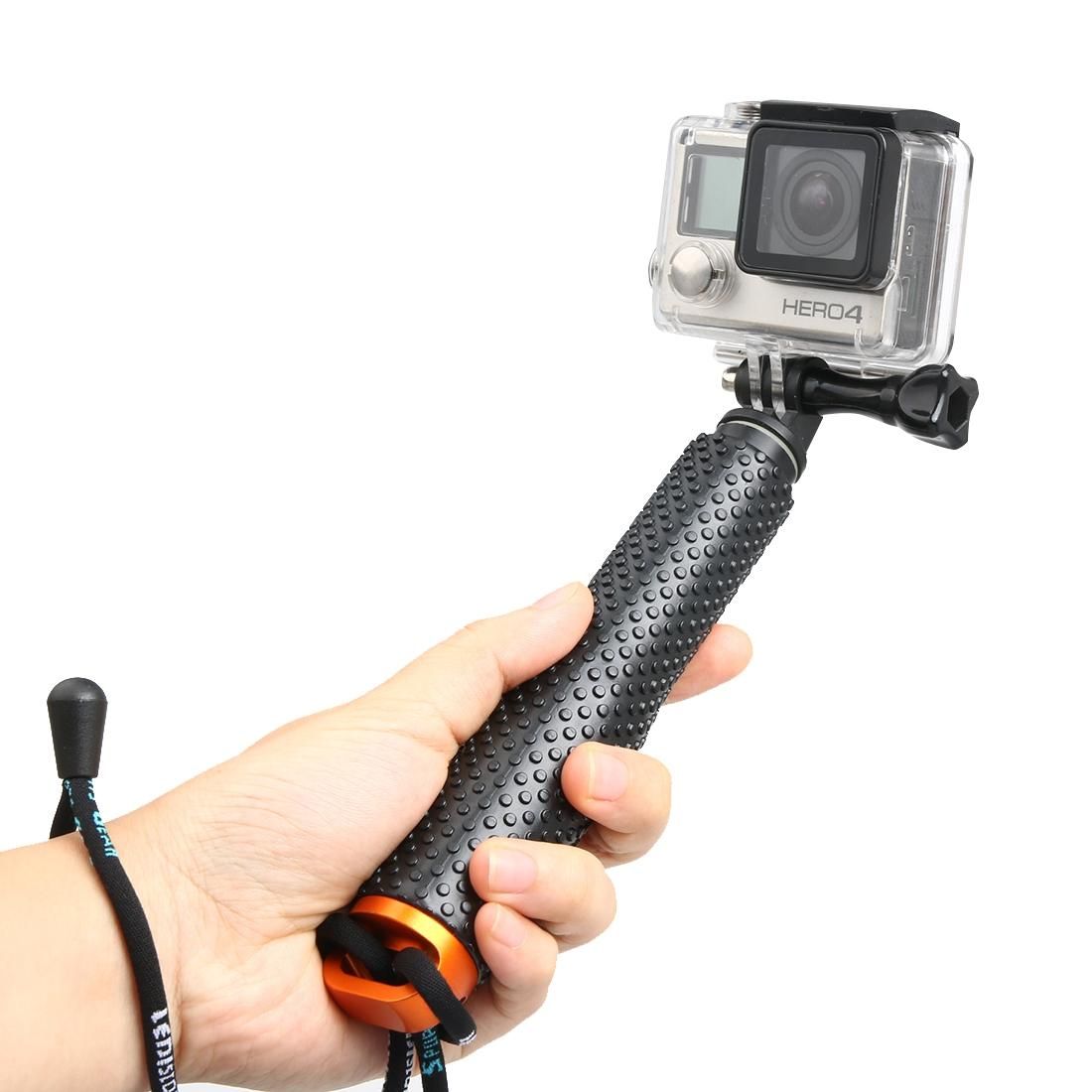 Handheld Extendable Pole Monopod with Screw for GoPro HERO5 Session /5 /4 Session /4 /3+ /3 /2 /1, Xiaoyi Sport Cameras, Max Length: 49cm (Silver)