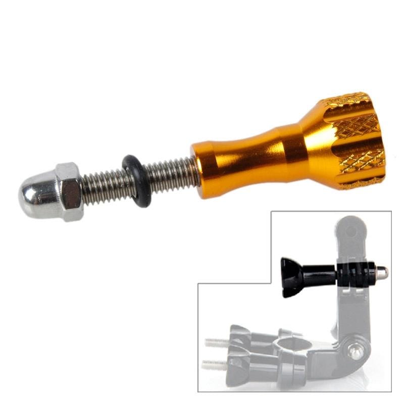 TMC Aluminum Thumb Knob Stainless Bolt Screw for GoPro  NEW HERO /HERO6   /5 /5 Session /4 Session /4 /3+ /3 /2 /1, Length: 5.8cm (Gold)