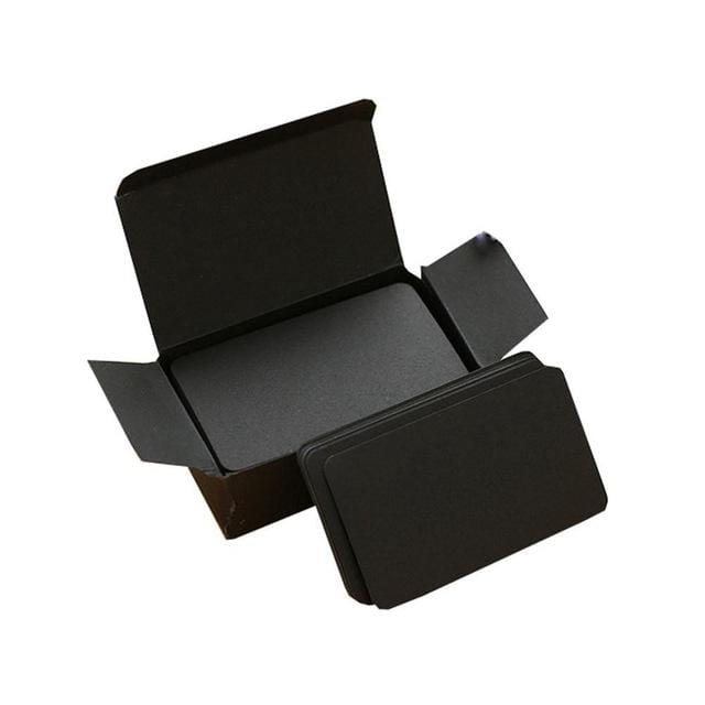 5 PCS Memory Cards Blank DIY Graffiti Word Cards Small Memo Pad Blocks Memorandum Note Word Cards (Black)