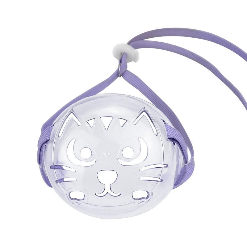 Pets Bathing Injection Anti-Bite Transparent Muzzle, Size:M