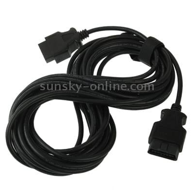 OBDII 16 Pin Male to 16 Pin Female Cable, Length: 10m