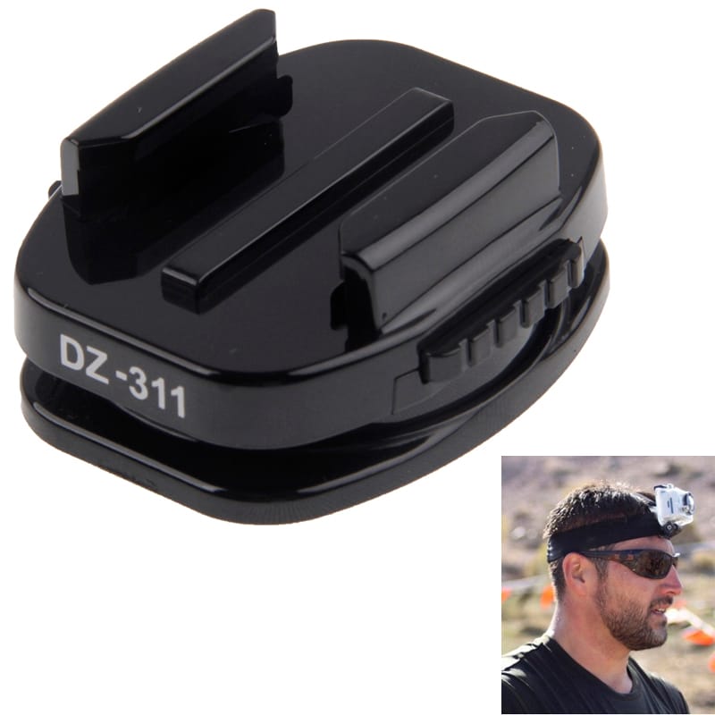 Dazzne DZ-311 2 x 360 Degree Rotatable Flat Mounts & 3M VHB Double Sided Adhesive Pads for GoPro HERO4 /3+ /3 /2 and HD Hero (Black)