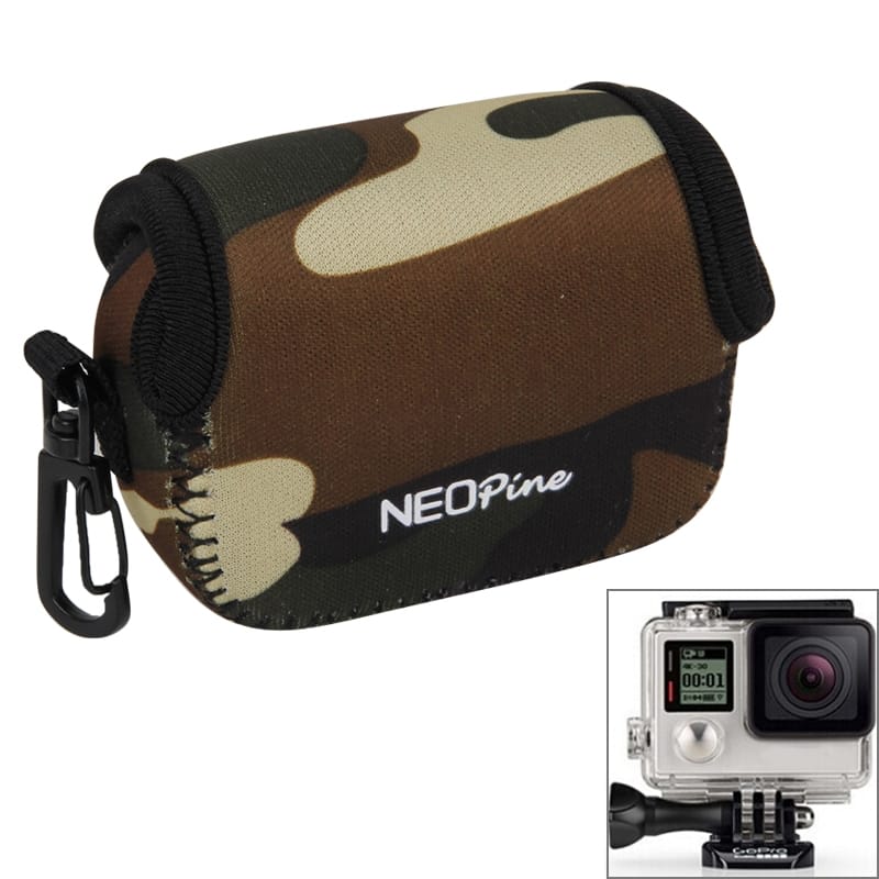 NEOPine GN-7 Camouflage Pattern Neoprene Inner Protective Bag Camera Pouch for GoPro Hero4 /3+ /3 (Style2)