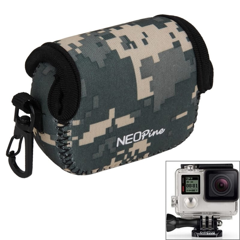 NEOPine GN-7 Camouflage Pattern Neoprene Inner Protective Bag Camera Pouch for GoPro Hero4 /3+ /3 (Style2)